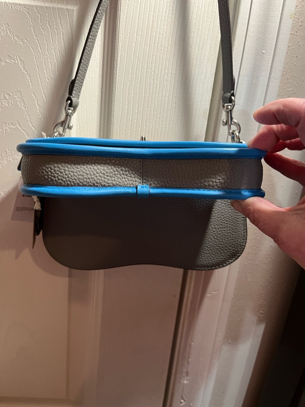 Coach Coachtopia Wavy Double Pouch Crossbody NWT Washed Steel Blue - Picture 13 of 16